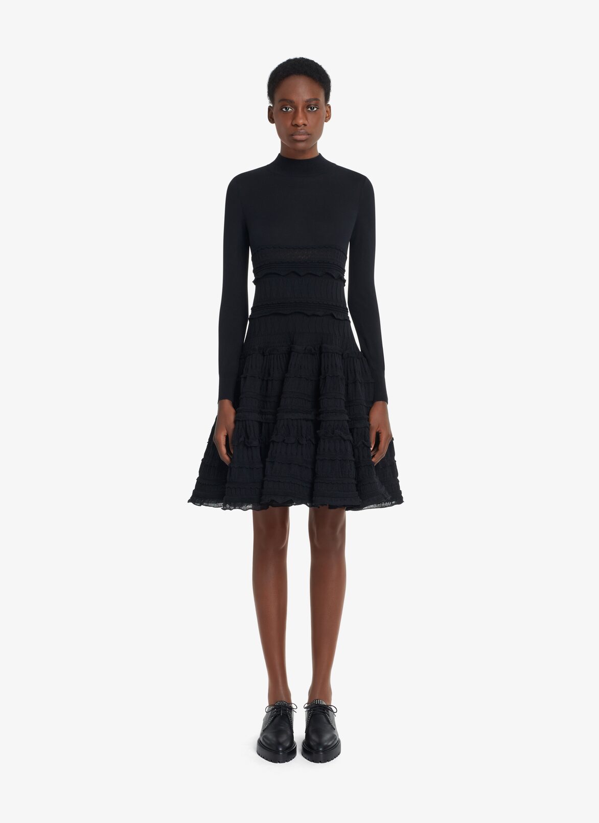 EDITION 2007 HIGH-NECK WOOL CRINOLINE DRESS ALAÏA BLACK EDITION 2007 HIGH-NECK WOOL CRINOLINE DRESS